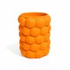 Dekorativer oranger Vase, strukturell, moderne Designer-Skulptur