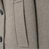 Womens Double-Breasted Wool-Blend Trench Coat With Notched Lapel Loose Fit Office Chic Outerwear In Khaki Black