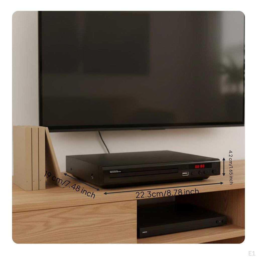 Vcd Cd Dvd Player Crystal Clear Multi Format Playback Audio Video Device for Home Entertainment