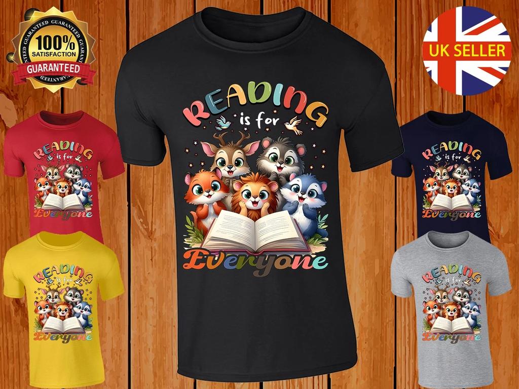Reading Everyone World Day Mens Design T-shirt Colorful Fancy Dress Cosplay New