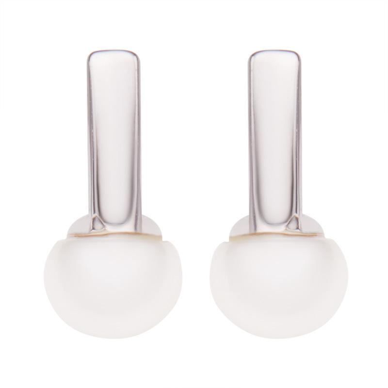 Natural Pearl Stud Earrings Women'S S925 Sterling Silver Versatile Color Treasure Ear Jewelry Earrings
