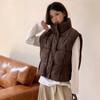 Winter new stand-up collar versatile short vest fashionable versatile cotton vest thin women's coat