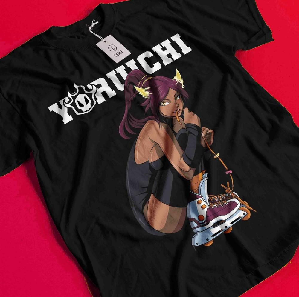 

Bleach Anime Tshirt Yoruichi Shihouin T-Shirt Aizen Tee Ichigo Shirt Zaraki Nel BB736 L
