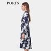PORTS Women's 2025 Early Spring Print Shirt Dress