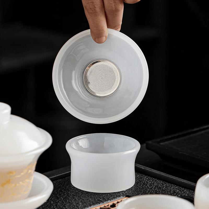 Chaxun 10-Piece Ice Glazed Ceramic Tea Set