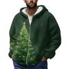 Men'S Winter Zipper Hooded Fleece Sweatshirt With Patch Pocket Casual Jacket