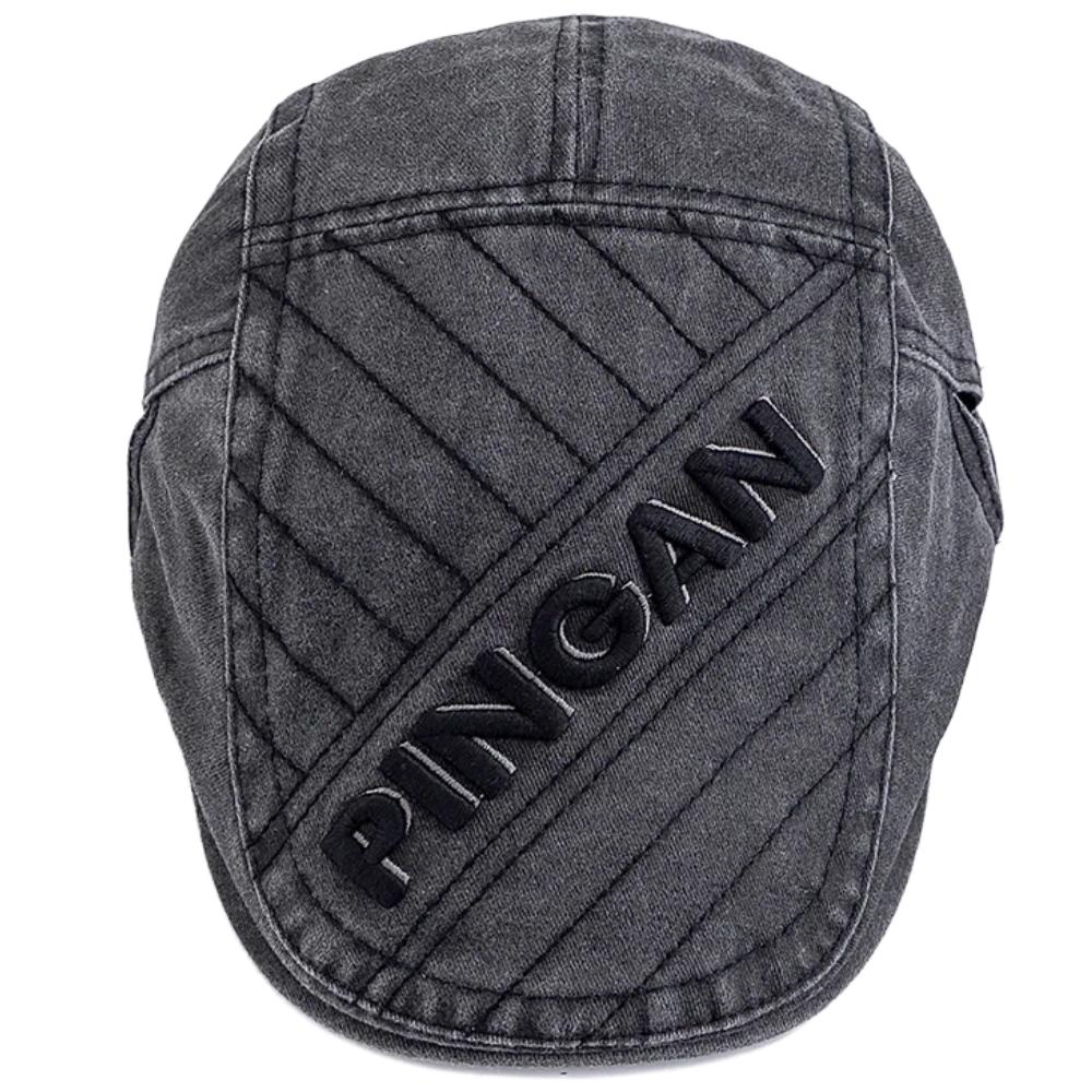 Nový styl Unisex Vintage Prané Baretky Klobouk Vyšívané Kovbojské Klobouky Pro Muže Ženy Retro Plochá Čepice Venkovní Neformální Streetwear Čepice