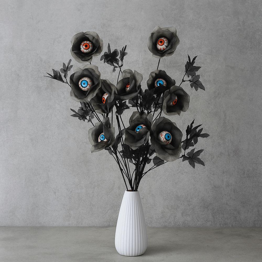 Simulation Halloween Eyeball Flower Scary Artificial False Flowers  Haunted House Props