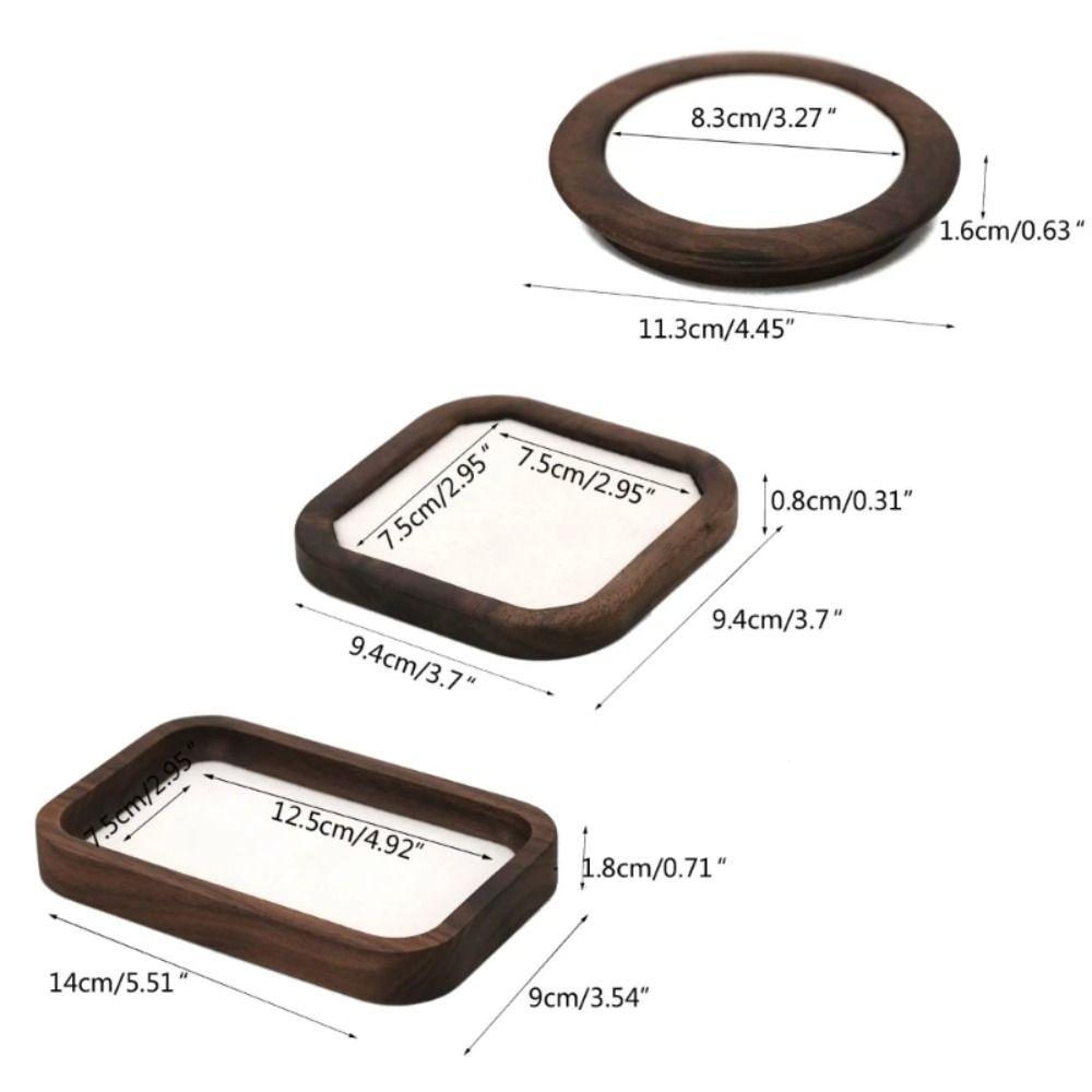 Exquisite Earrings Display Tray Geometry Ring Earring Holder Simple Wood Rings Tray  Home