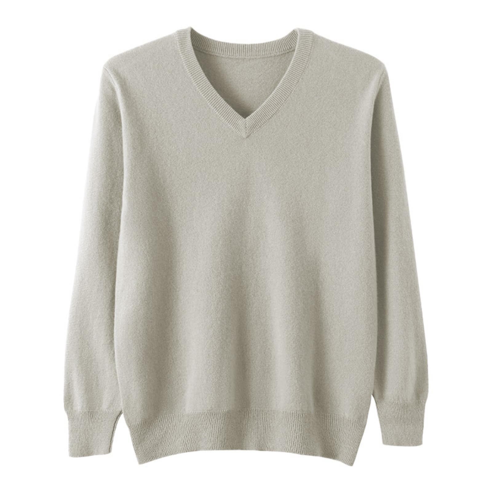 

GDenFrog Winter Knit Long Solid Ribbed Knit Cashmere Spring Men s V-Neck Sweater, 100% Wool, Sleeve, Color, Warm, Sweater, Business, Casual, Autumn, сірий колір