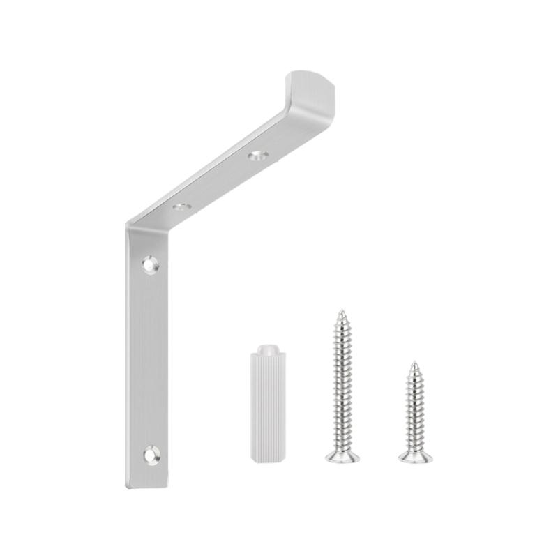 Reinforced L Shaped Wall Support Brackets Rustproof Steel Mounting Hardware for Shelves Cabinets Home Office Storage