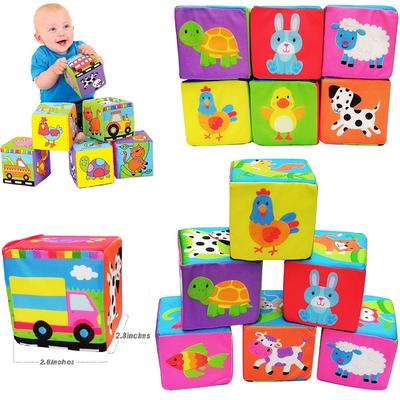 First-Class 6Pcs First-Class Cloth Construction-Set High-Standard Assembly-Bricks First-Class Baby Infant Superior-Grade Soft Superior-Grade Plush