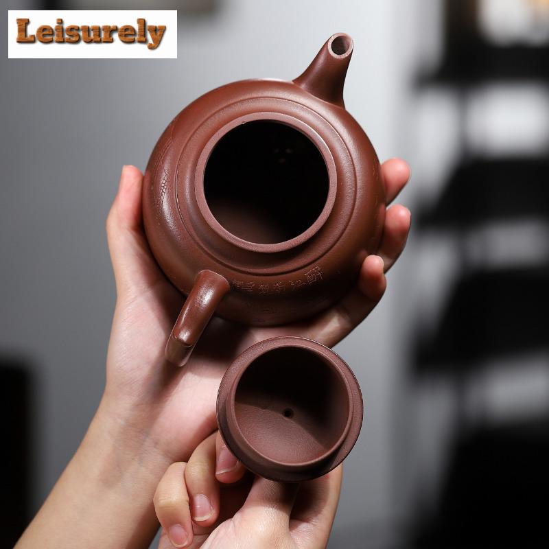 270ml Elegant Yixing Purple Clay Teapots Handmade Autumn Water Pot Raw Ore Dicaoqing Mud Kettle With Filter Chinese Zisha Teaset