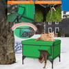 Verwarmd kattenhuis voor buiten, groot, weerbestendig kattenverblijf, wintergeïsoleerd kattenbed met vluchtdeur, waterdicht, warm thuis voor verwilderde zwerfkatten en konijnen