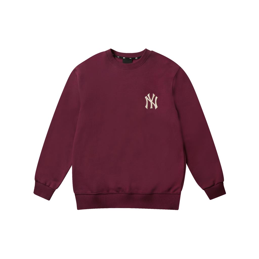 New MLB Old Flower Sweatshirts Unisex Dark Purple 31MTM1041-50E