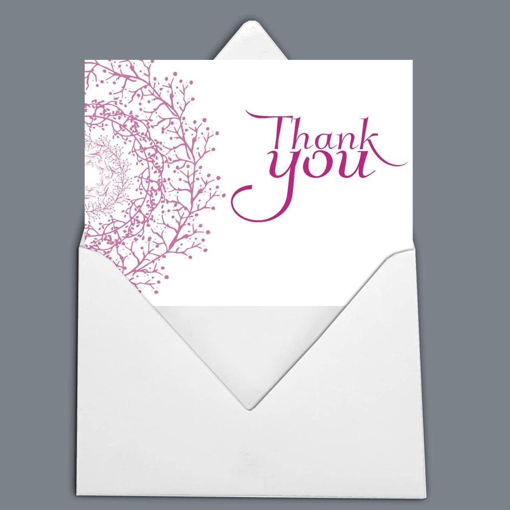 Darling Souvenir Wedding Thank You Card Greeting Cards With White Envelopes - 36