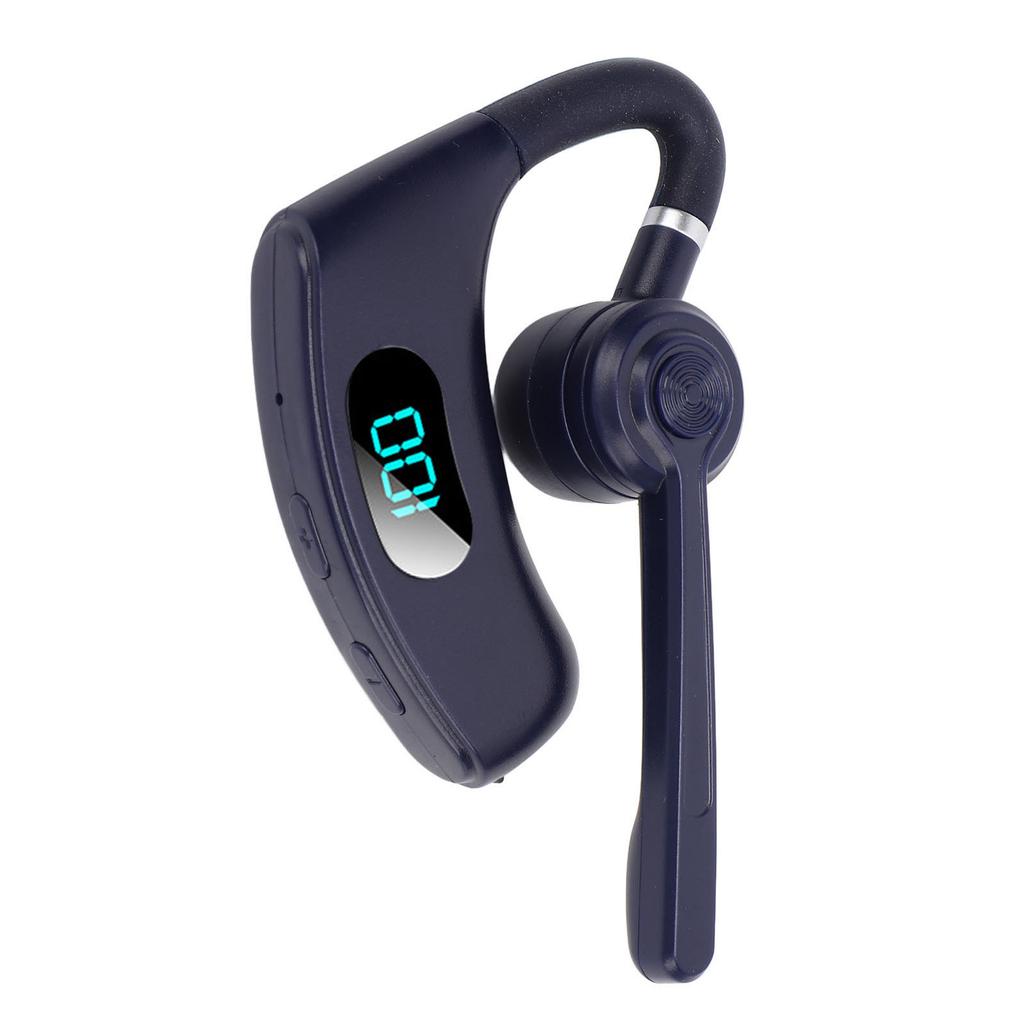 Wireless Bluetooth Earpiece with Microphone Noise Reduction 300mAh Battery for Business Driving Blue
