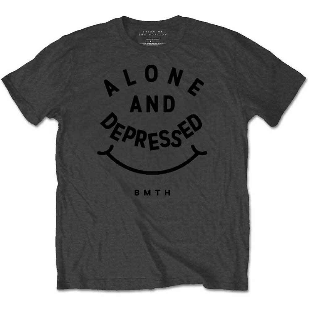 Bring Me The Horizon Alone  Depressed T-Shirt Grey New Unisex T-Shirt L