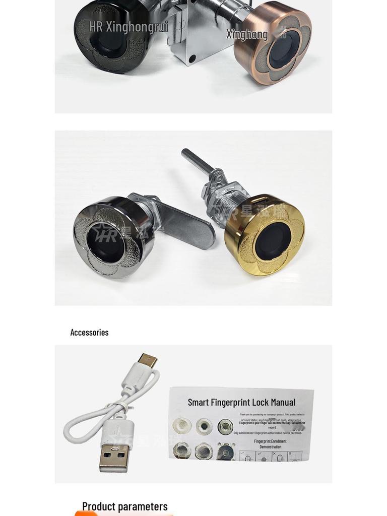 Smart Fingerprint Cabinet & Drawer Lock for Desks & Mailboxes