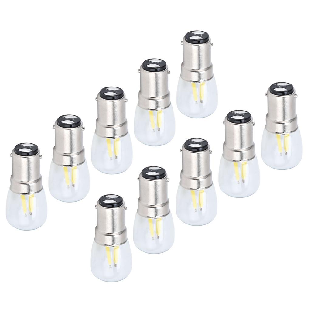 10 Stücke 2W B15D Glühbirne 6500K Glühbirnen für Kronleuchter Wand Lampen Tisch Lampen Weißes Licht AC/DC 24V