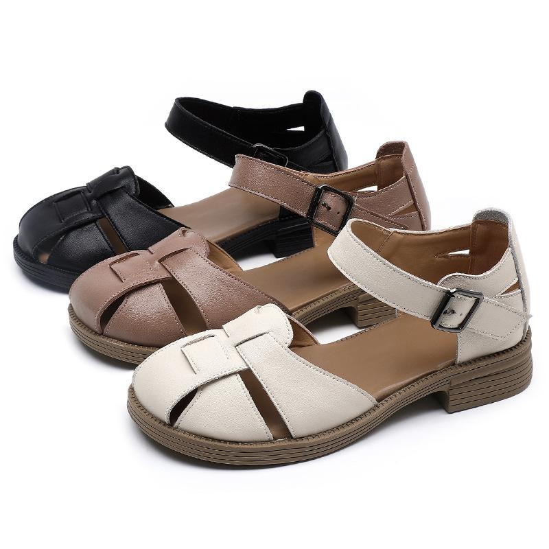 Fashion GKTINOO Women Shoes Summer Sandals Female 2025 Genuine Leather Women Casual Comfortable Woman Shoes Sandals Women Summer Shoes