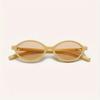 Vintage Narrow Frame Artistic Retro Fashion Glasses Unisex Oval Shape Decorative Stylish Eyewear Accessory