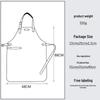 Waterproof PU Leather Hanging Neck Apron - Oil-Proof BBQ & Barista Style