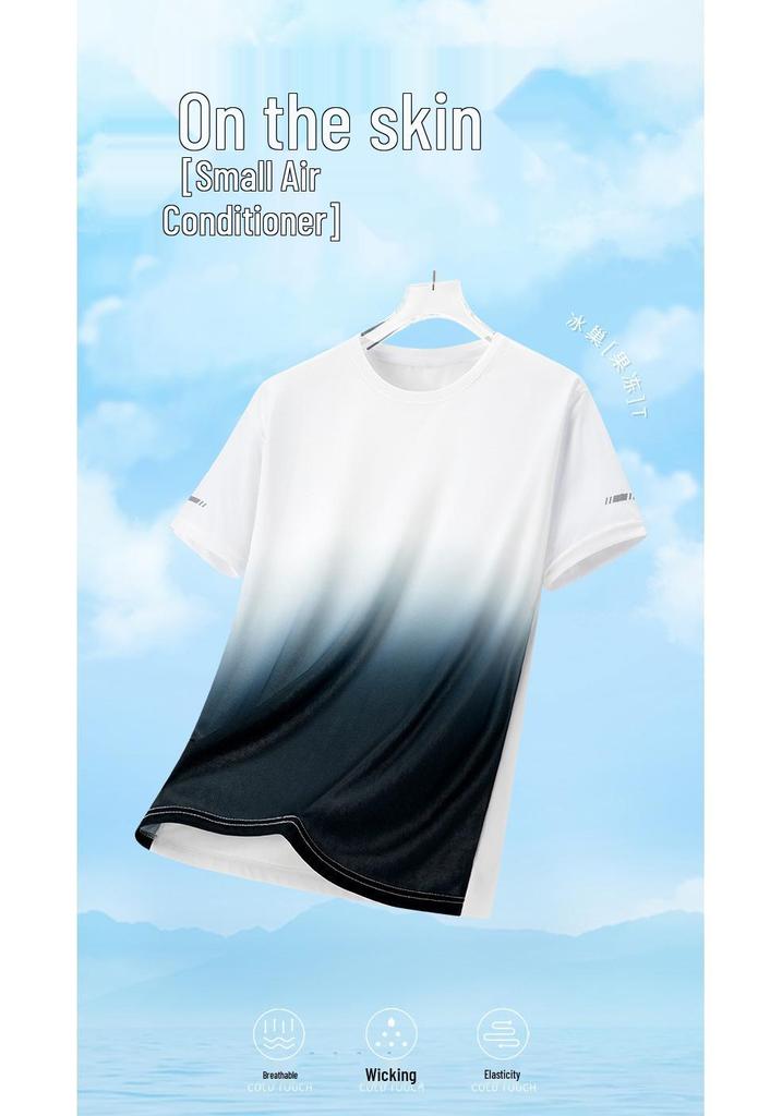 Men's Quick-Dry Elastic Short-Sleeve Sports Vest & T-Shirt for Basketball, Tennis, Running