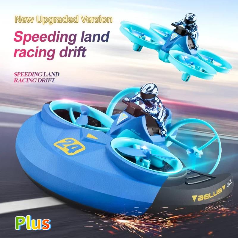 Multifunktionales RC-Hovercraft, 3-in-1 Quadcopter, Boot, Helikopter & Drohnen-Kombination