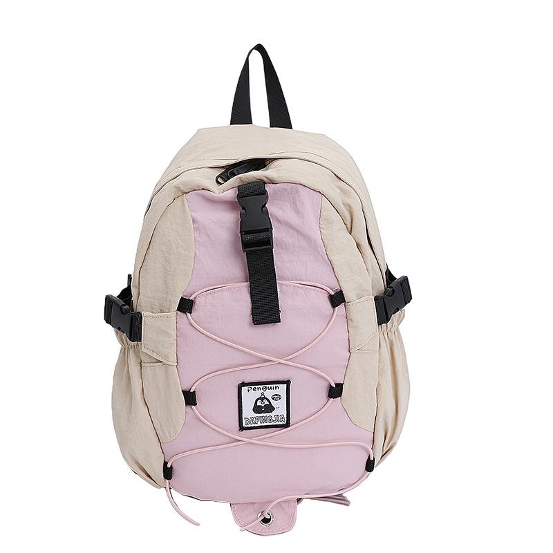 Schoolbag1011 New Outdoor Double Shoulder Crossbody Bag Travel Light Hiking Single Shoulder Backpack Women's Large Capacity School Bag Men's