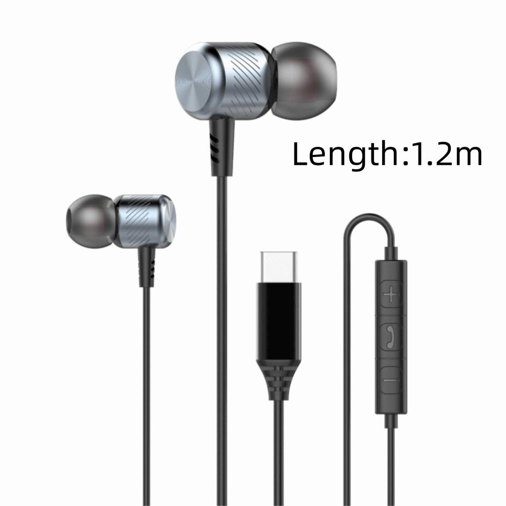 Stereo Sound In-Ear Earphones Noise Reduction Wired Earbuds Surround Sound Music Headset  Daily Use