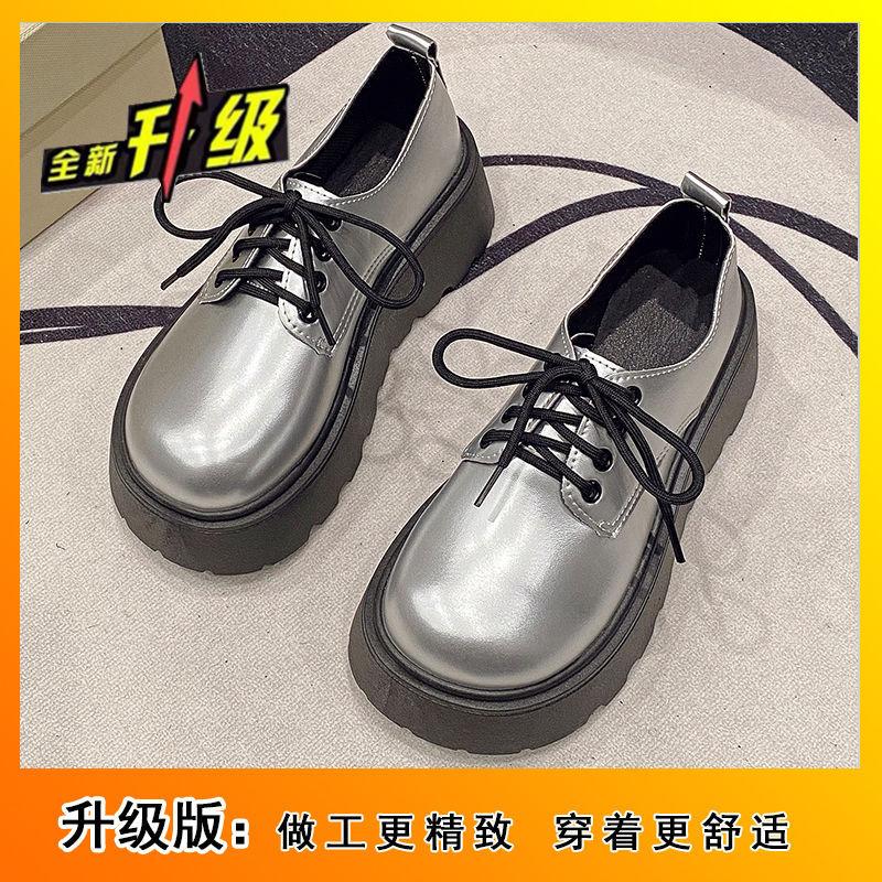 

Французские ретро японские туфли с юбкой jk single туфли с большой головой туфли на толстой подошве, увеличивающие рост, маленькие кожаные туфли женские 2025 весна и осень новые модели 40