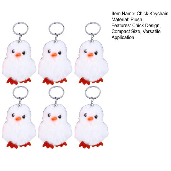Chick Keychain Compact Size Plush Animal Keychain Bag Chain Charm Key Chain Backpack Keys Pendant Accessories
