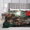 The Walking Dead Blankets Coral Fleece Plush Movie Daryl Dixon Rick Grimes Ultra-Soft Throw Blanket for Home Couch Bed Rug