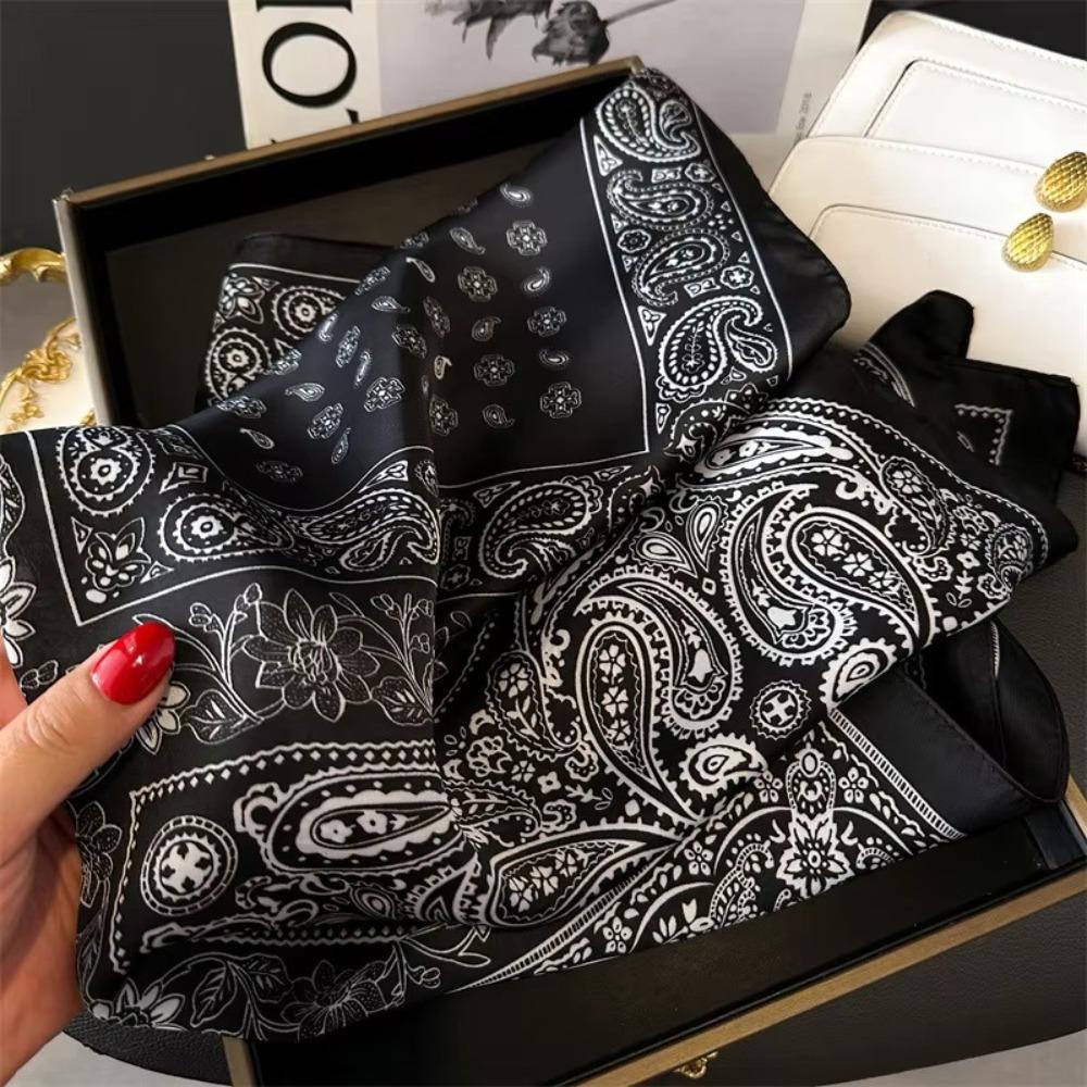 Hair Tie Square Scarves Soft Satin Scarf Temperament Neckerchief  Spring