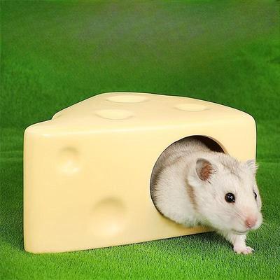 Refúgio para Hamster Queijo Ninho de Cerâmica Casinha Pequena Ninho de Verão para Resfriamento e Escape do Calor Refúgio para Hamster