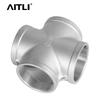 304 Stainless Steel Four-Way Internal Threaded Pipe Connector