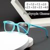 Fashionable New Anti-Blue Light Presbyopia Glasses Classic Square Frame For Men And Women Ultra-Light Reading Glasses To +4.0