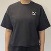 New PUMA Drop Shoulder Sleeve T Shirt Women's Black 622963-01