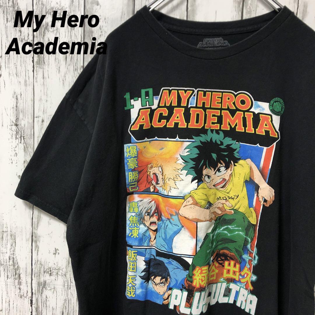 

[USED] C1894 My Hero Academia Anime T-Shirt Black XL Vintage Overseas Clothing