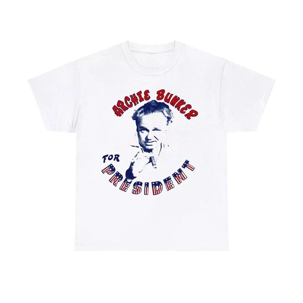 Archie Bunker For President Shirt ,Vintage 70s All In The Family TV Show T-sh... Unisex T-Shirt S