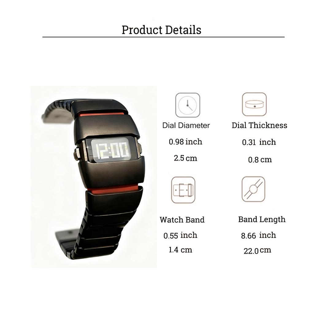 New Retro Mecha High-end Sense Niche Men's Electronic Watch, Suitable for Christmas and Halloween Gifts