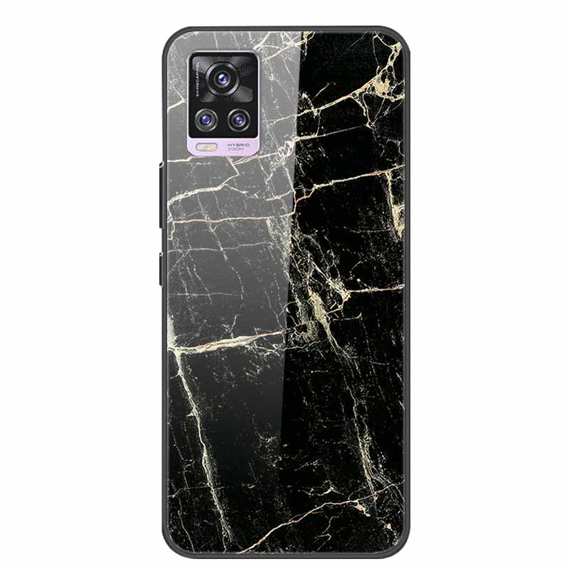 For Vivo V20 Pro Phone Case V 20 Pro Soft Bumper Tempered Glass Hard Back Covers Cases For Vivo V20 Pro Case 6.44" Coque Fundas