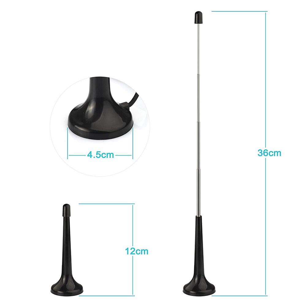 High Gains FM Telescopic Antennas 75 Ohm Indoor FM Radio Antennas DAB Radio Replacement Antenna for Home Stereo Receiver