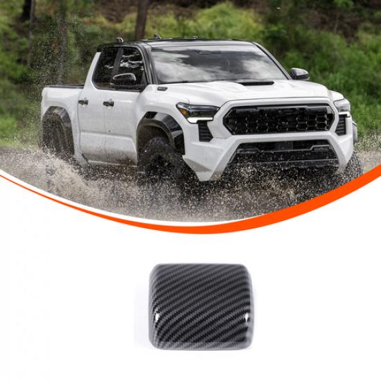 Carbon Fiber ABS Pattern Gear Shift Knob Cover Trim For Toyota Tacoma 2024-2025