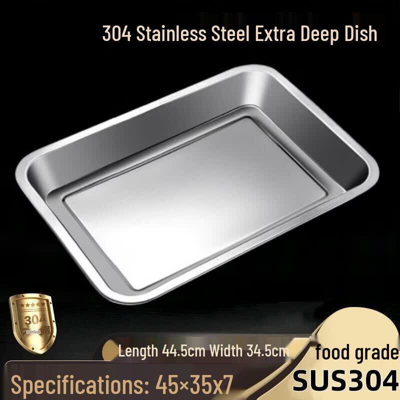 ZISIZ Multipurpose Stainless Steel Rectangular Tray