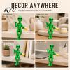 Decorative Alien Figures for E-sports Room Fuunny Statue, Green with Beer Glass Figurine, Home Office Desktop Ornament Bar Pub Game Shelf Workstation
