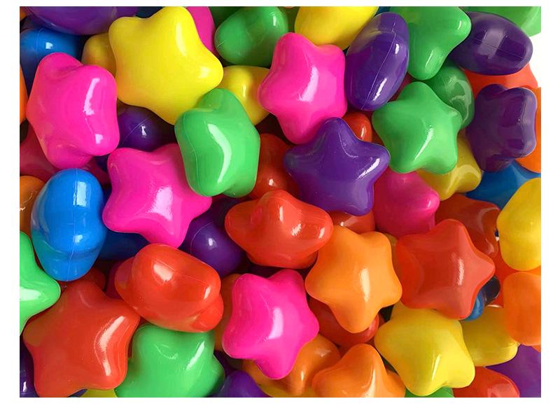 Thickened Baby Ocean Balls - Chewable, Colorful Plastic Play Balls 6cm Extra Thick, 50 pieces цветной