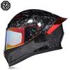 Motorcycle Helmet: Made of Carbon Fiber, Large Tail with Night Vision Lens, Full Coverage Motorcycle Helmet
