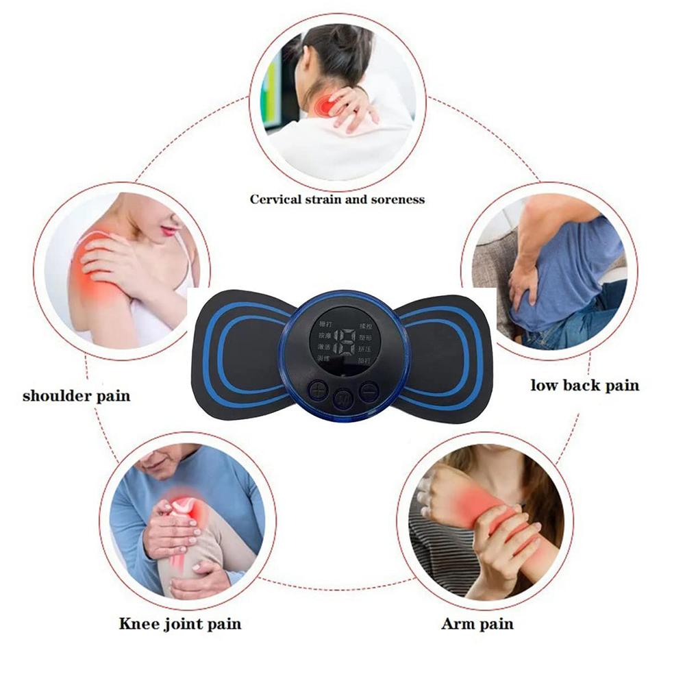 Intelligent Mini Charging Portable Electric Neck Massager Shoulder and Neck Pulse Therapy Instrument Cervical Massage Patch